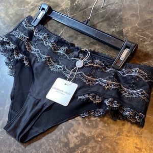 NWT cheeky panties w/ swarovski crystals: Pleasure State White Label-black-large